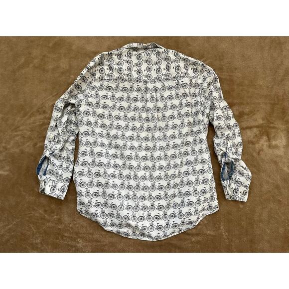 Style & Co Button Up Bicycle Shirt Women’s XL Long Sleeve‎ - Picture 2 of 6